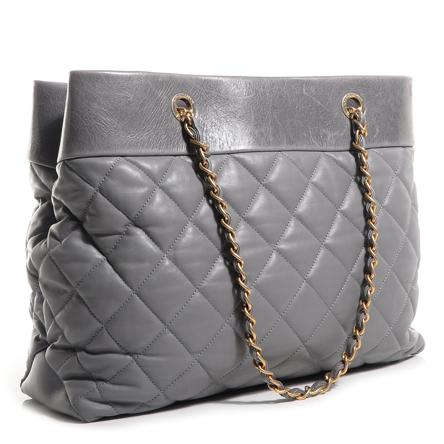 Chanel Calfskin Soft Elegance Large Tote Grey 3 of 8