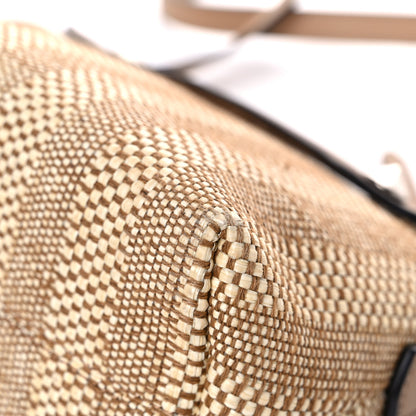 Fendi Paglia Vitello Dolce Flowerland Studded Striped Mini By The Way Boston Bag Natural Cuoio Multicolor 11 of 14