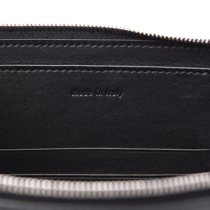 Celine Laminated Lambskin Bi-Color Solo Clutch Pouch Black Silver 7 of 12