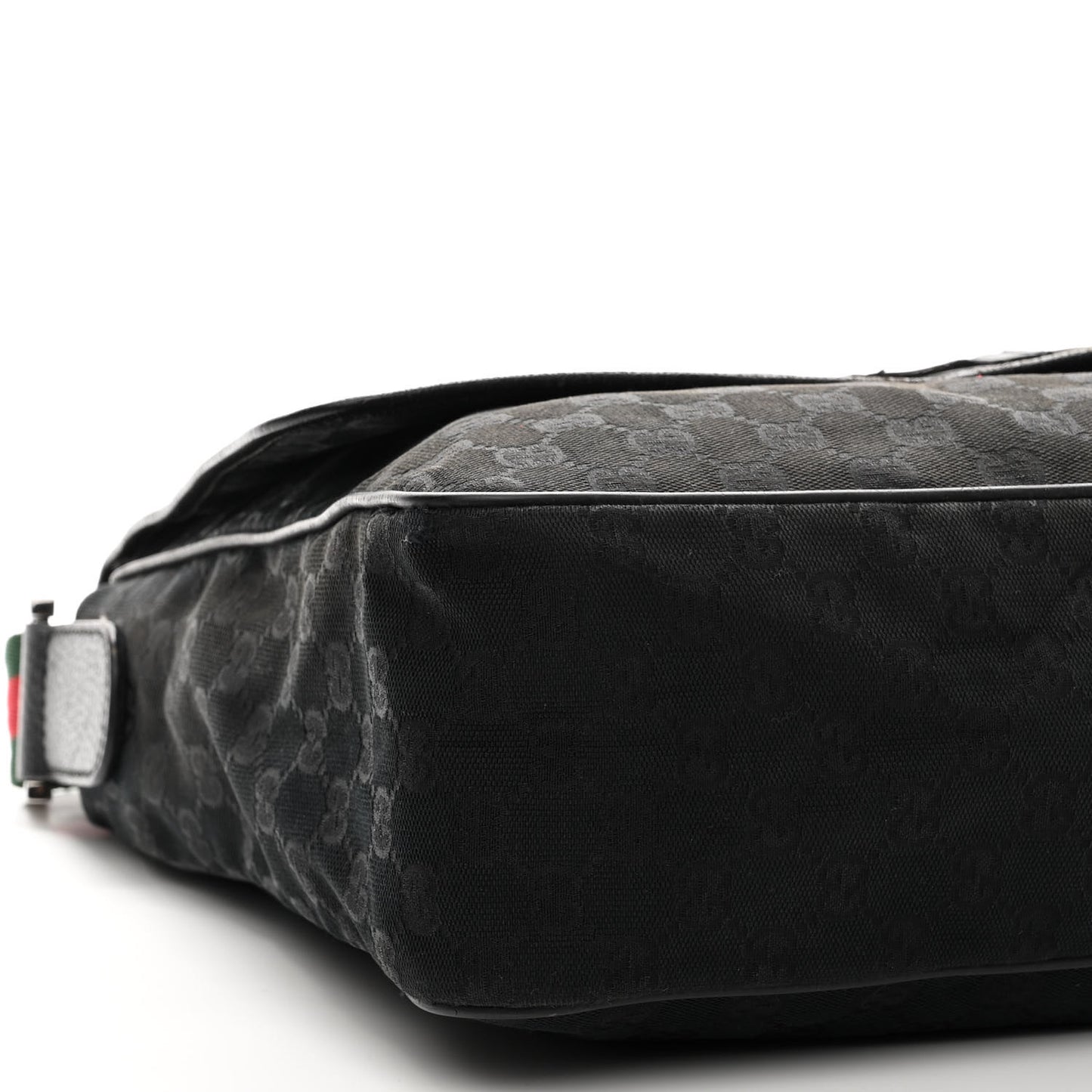 Monogram Web Medium Flap Messenger Black