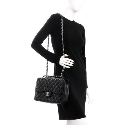 Chanel Caviar Quilted Jumbo Single Flap Black 2 of 9