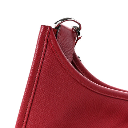 Hermes Taurillon Clemence Amazone Evelyne III PM Rouge Grenat Orange 12 of 13