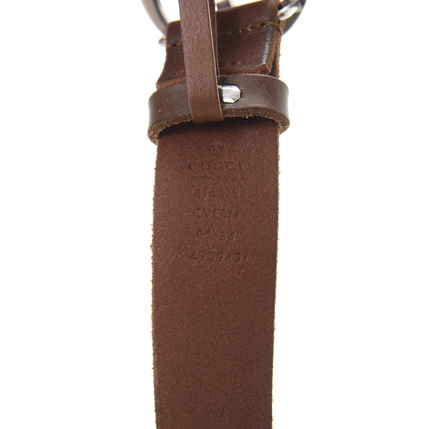 Gucci Cuoio Toscano Nickel Double Double G 30mm Belt 85 34 Cuir 3 of 6
