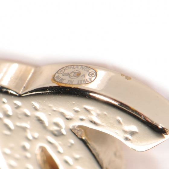 Crystal CC Hoop Earrings Gold