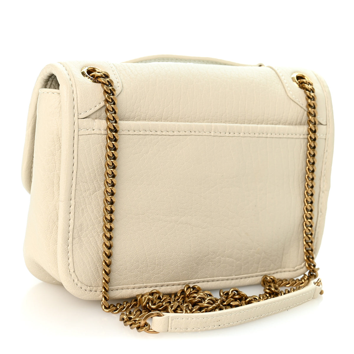Saint Laurent Grained Lambskin Monogram Mini Niki Chain Satchel Crema Soft 3 of 10