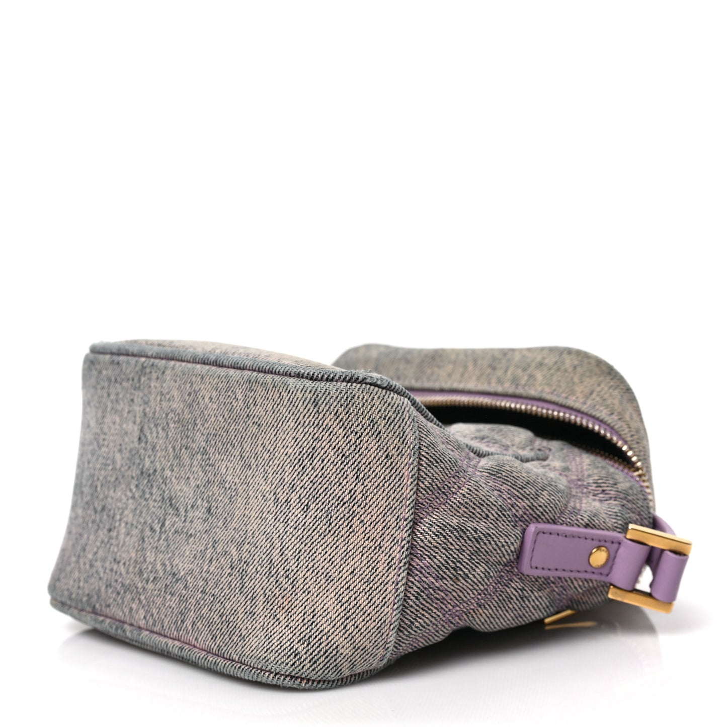 Denim Quilted 80's Vanity Bag Bleached Lilac