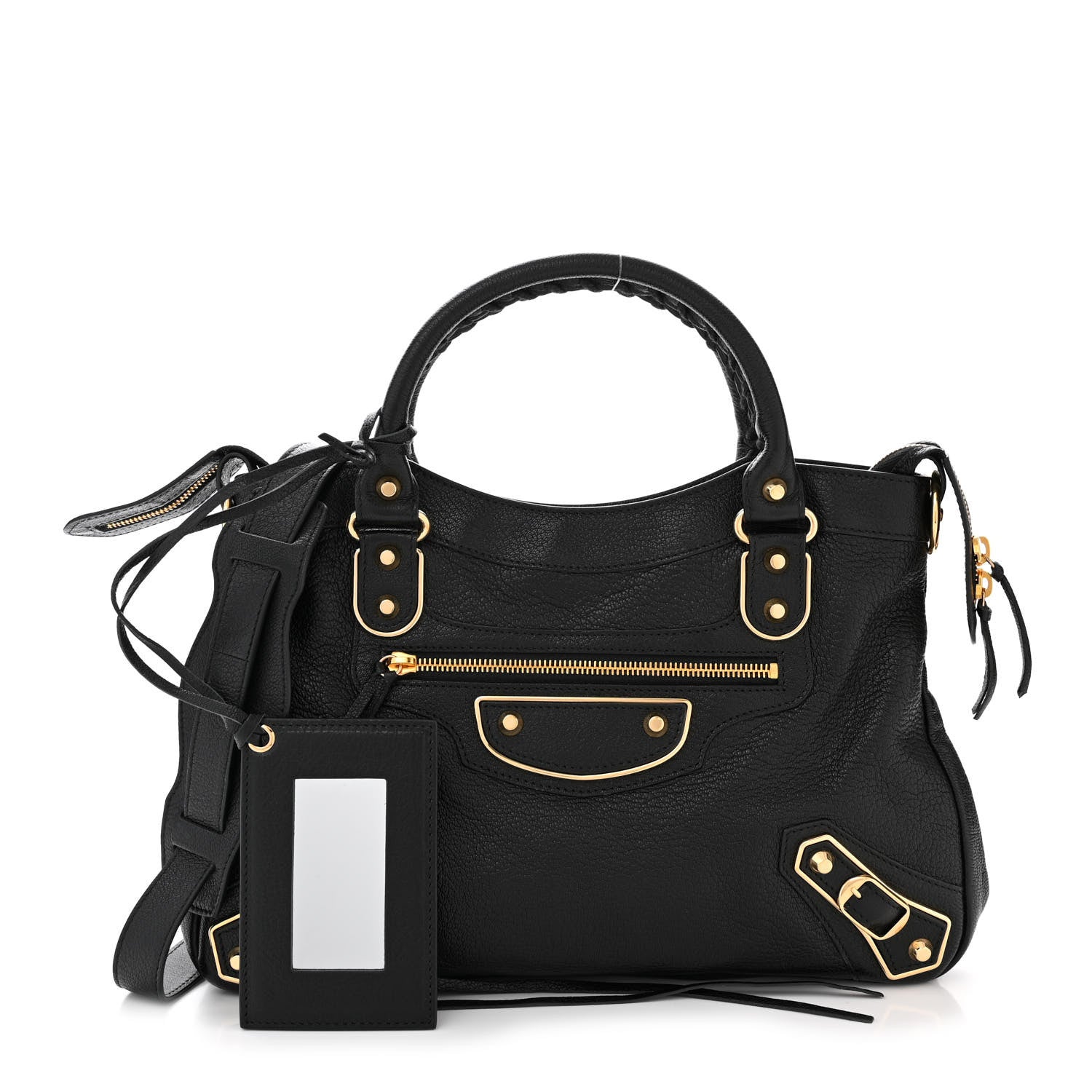 Balenciaga Chevre Gold Metallic Edge Hardware Town Black 1 of 10