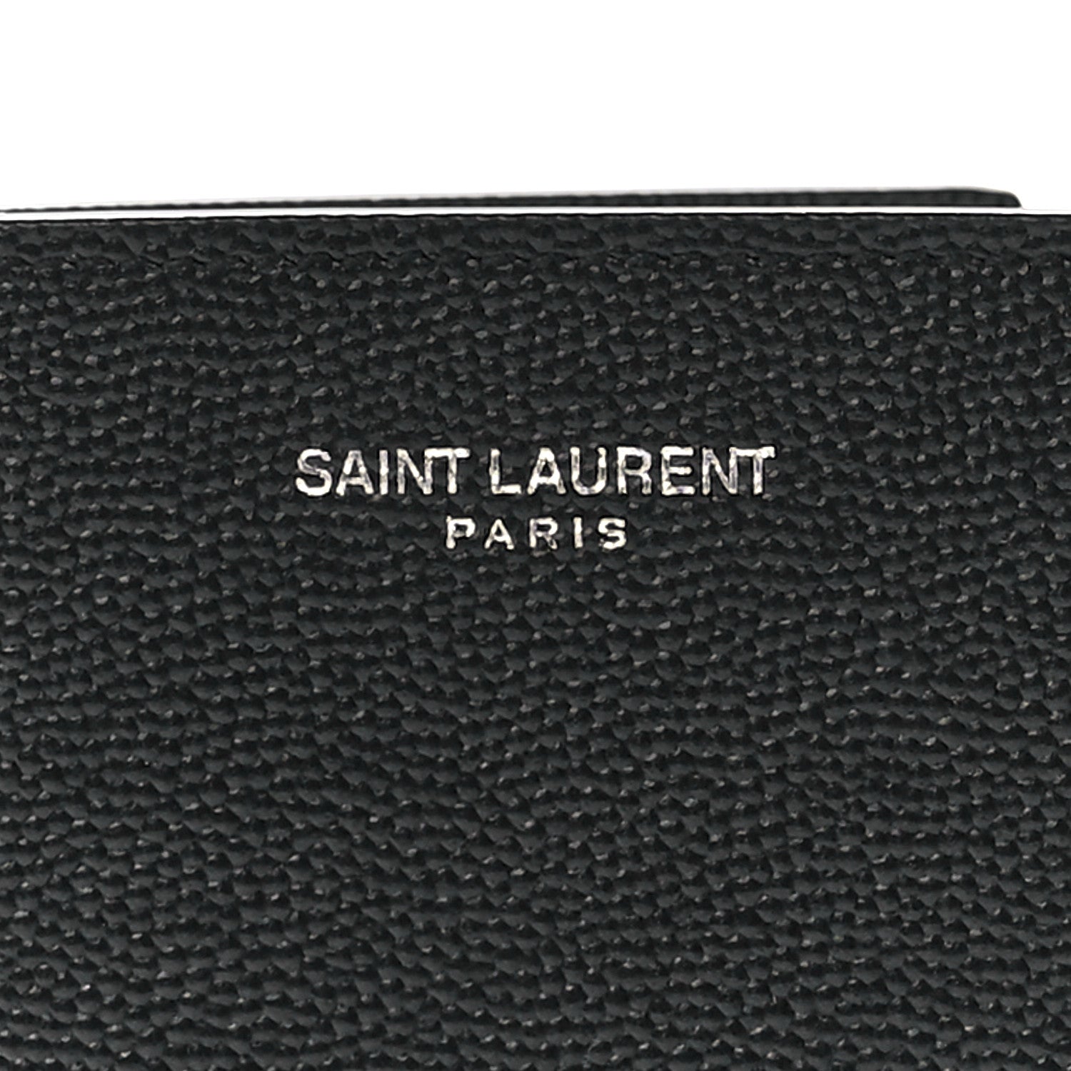 Saint Laurent Grain De Poudre Techno Credit Card Wallet Black 9 of 12