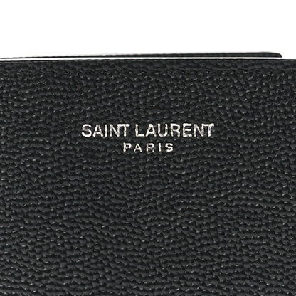 Saint Laurent Grain De Poudre Techno Credit Card Wallet Black 9 of 12