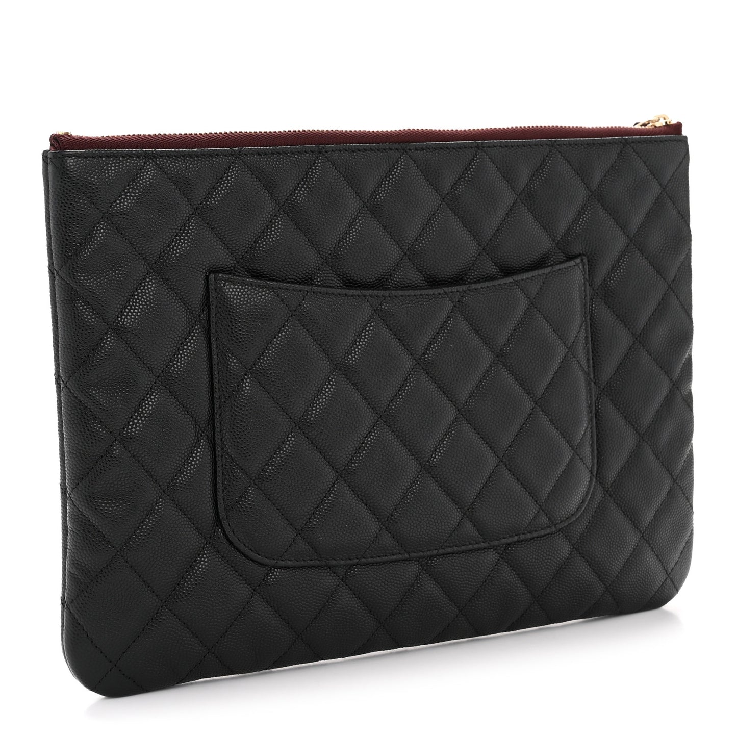 Caviar Quilted Medium Cosmetic Case Black
