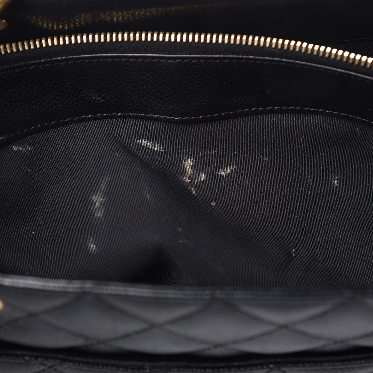 Caviar Quilted Grand Shopping Tote GST Black