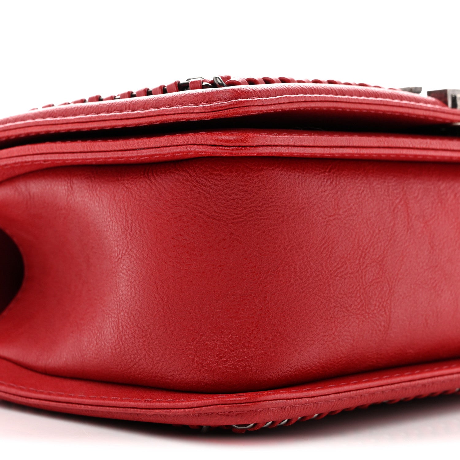 Chanel Calfskin Quilted Medium Top Handle Boy Flap Red 9 of 12