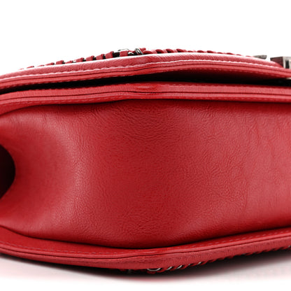 Chanel Calfskin Quilted Medium Top Handle Boy Flap Red 9 of 12