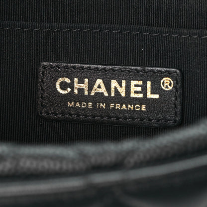 Chanel Caviar Calfskin Quilted Top Handle Flap Black 6 of 11