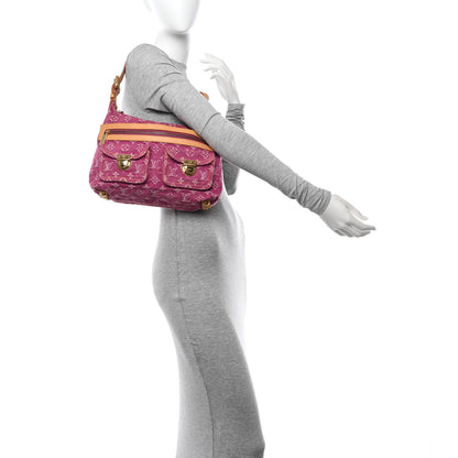Louis Vuitton LOUIS VUITTON Denim Baggy PM Fuchsia 2 of 9