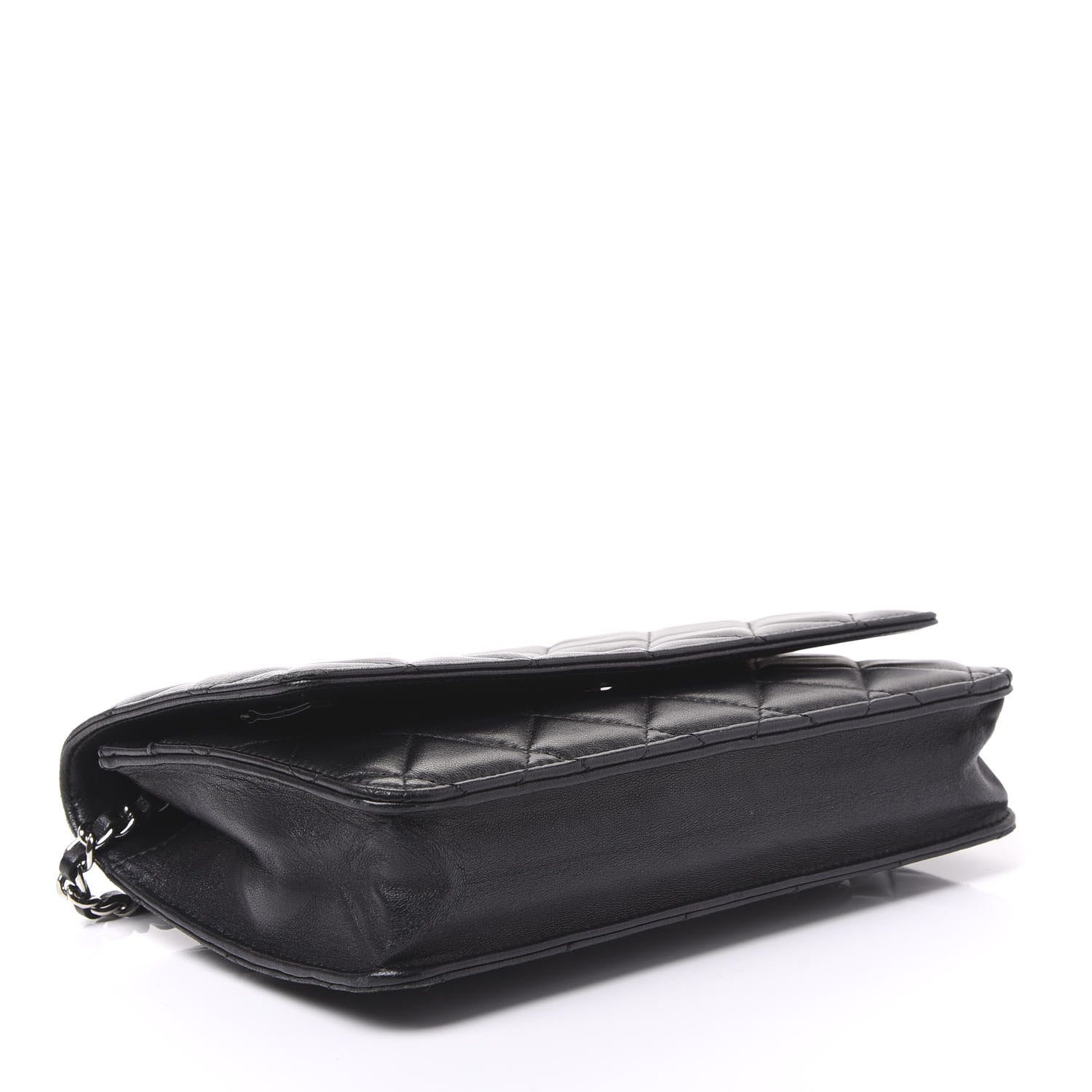 Chanel Lambskin Quilted Wallet On Chain WOC Black 3 of 10