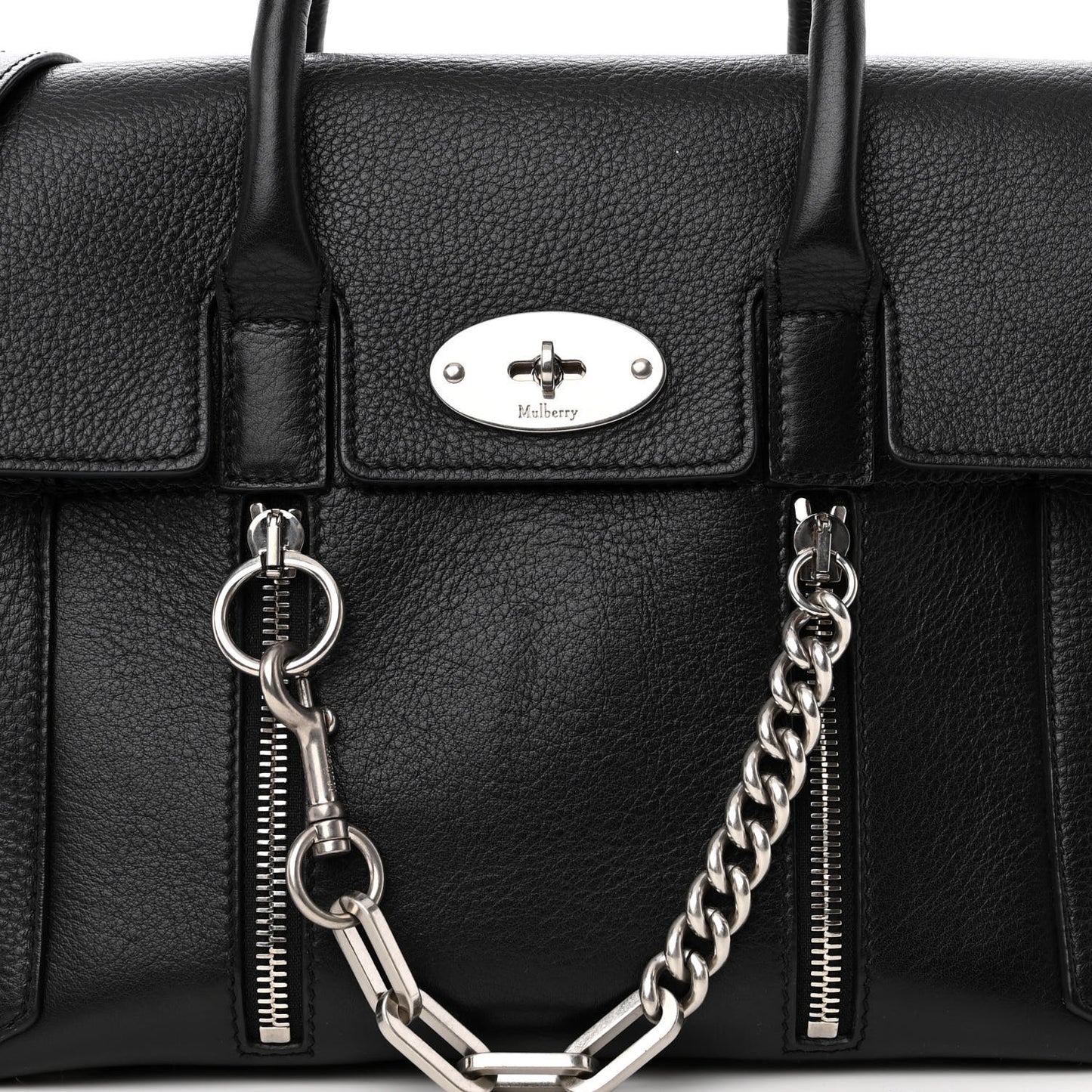 Calfskin Zip Chain Bayswater Black