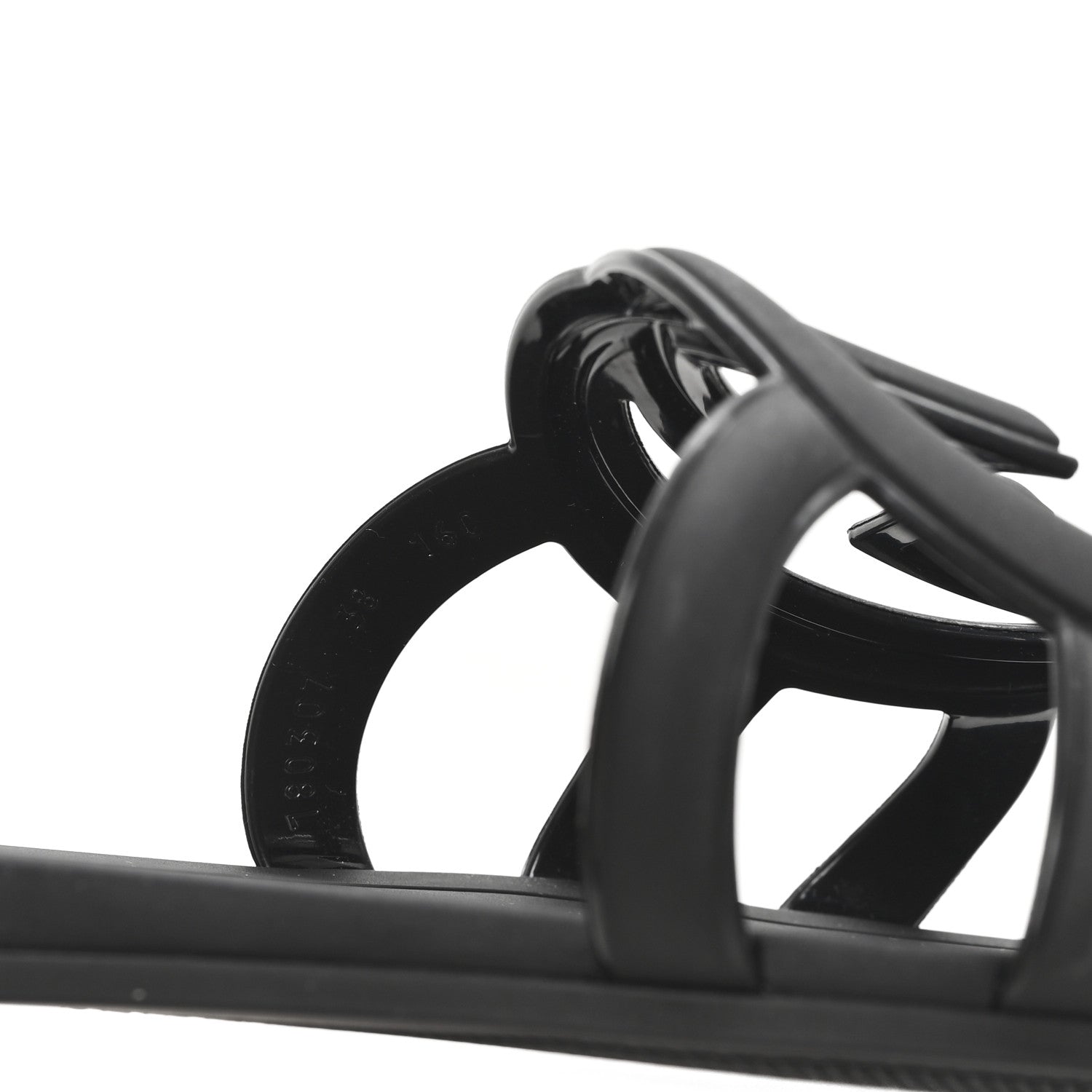 Gucci Rubber Womens Interlocking G Slide Sandals  38 Black 9 of 9