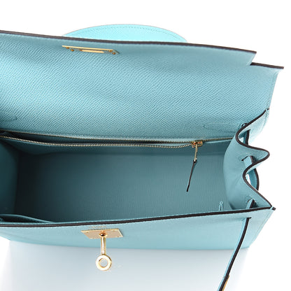 Hermes Epsom Kelly Sellier 28 Bleu Atoll 4 of 8