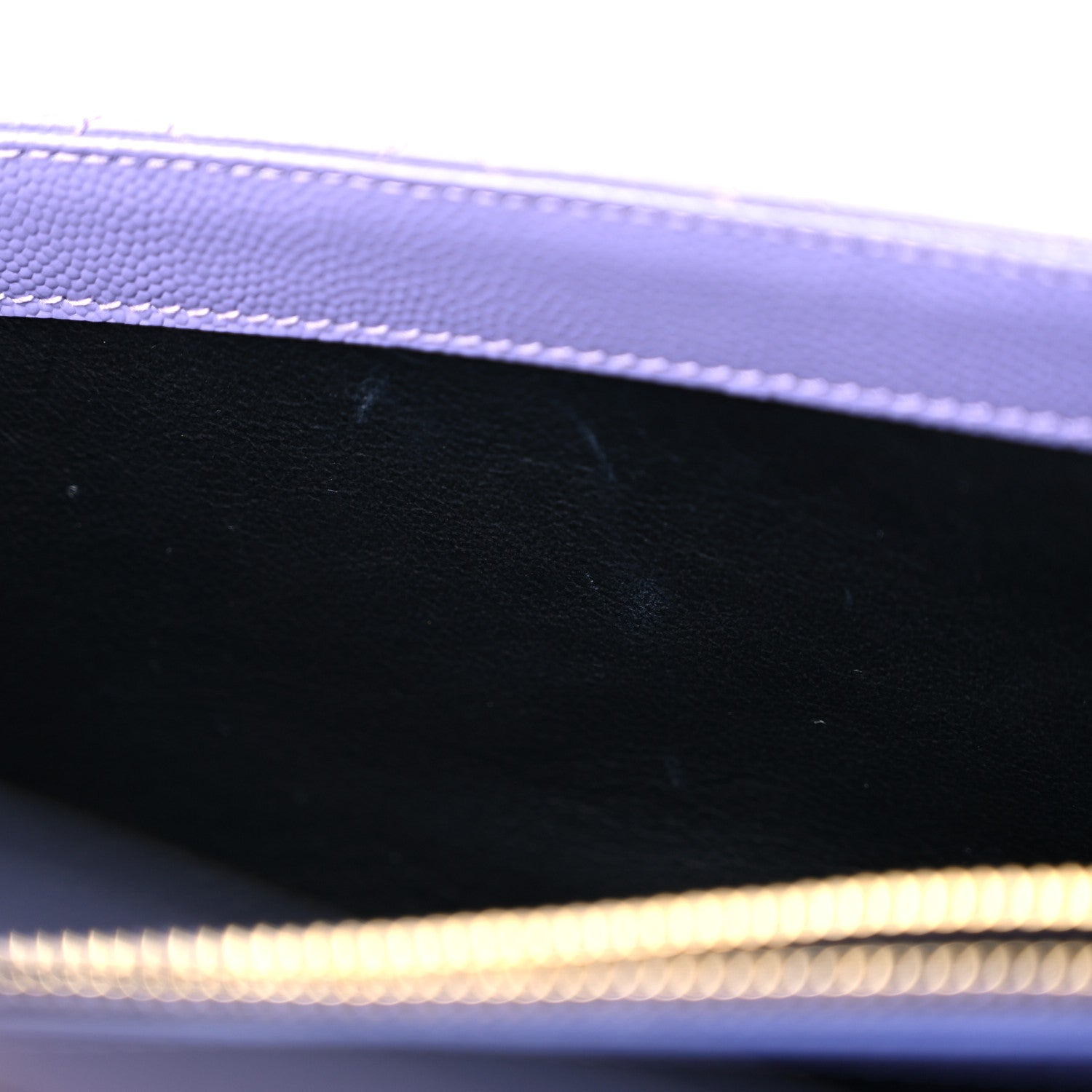 Saint Laurent Grain De Poudre Mixed Matelasse Triquilt Monogram Chain Wallet Mauve 10 of 10