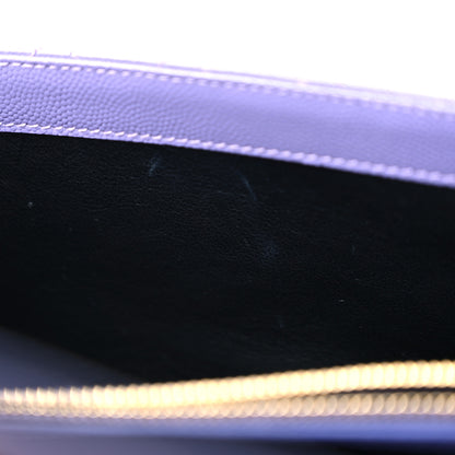 Saint Laurent Grain De Poudre Mixed Matelasse Triquilt Monogram Chain Wallet Mauve 10 of 10