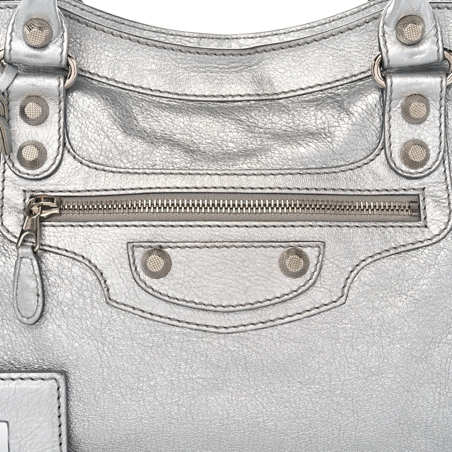 Balenciaga Metallic Agneau Giant 12 Silver Hardware City Gris Aluminum 9 of 11