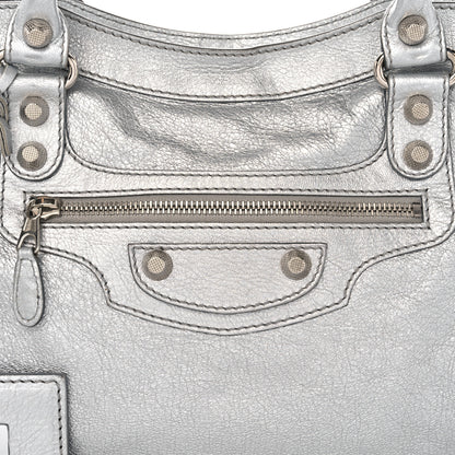 Balenciaga Metallic Agneau Giant 12 Silver Hardware City Gris Aluminum 9 of 11