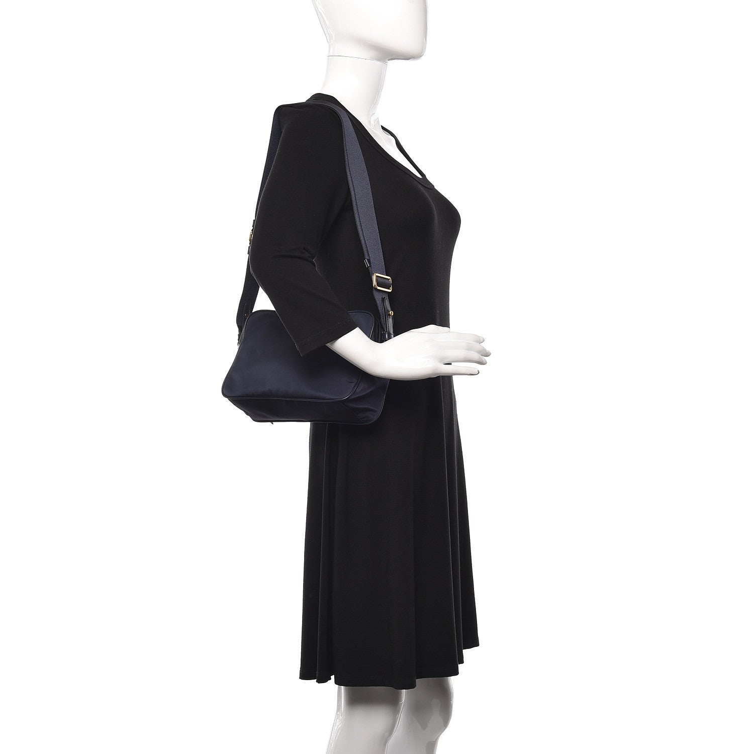 Prada Nylon Vela Crossbody Bag Baltico 2 of 11