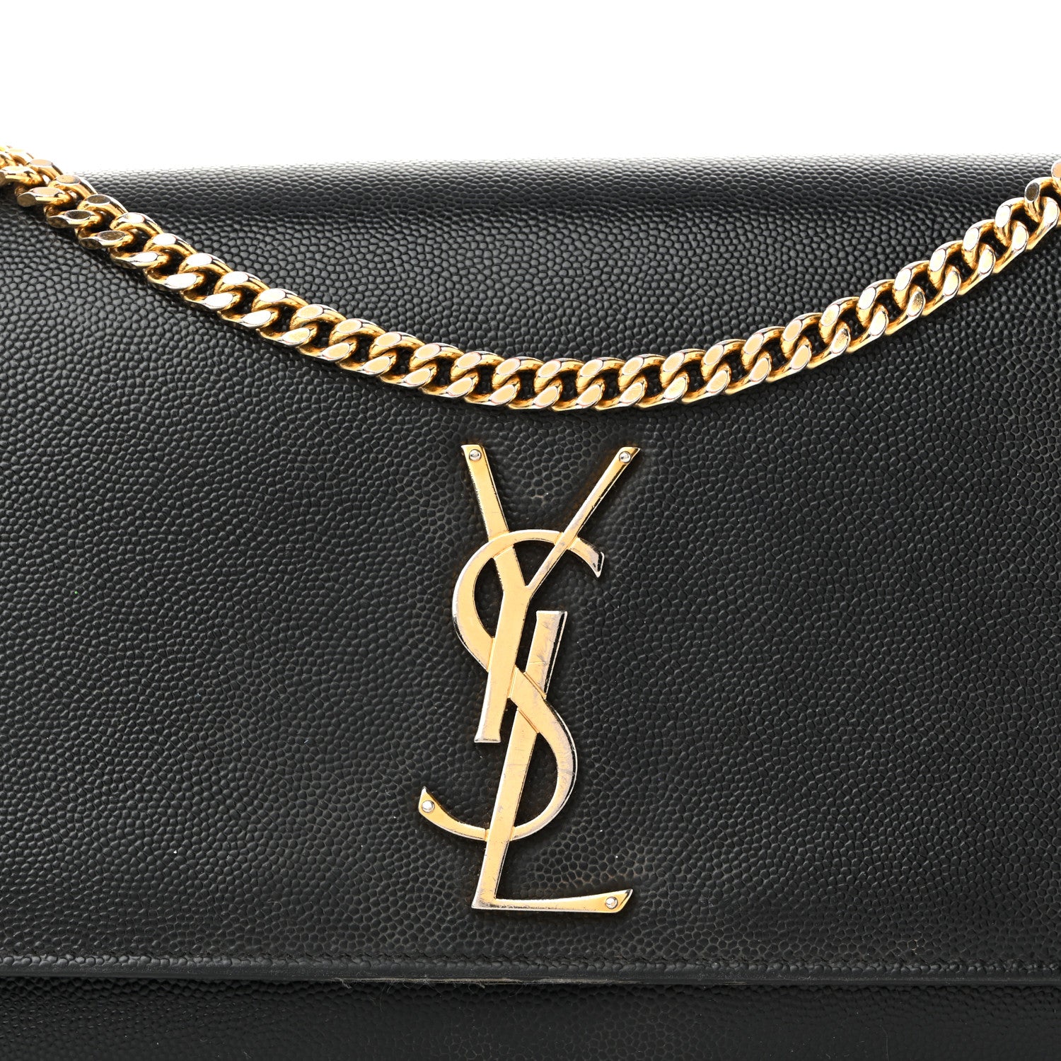 Saint Laurent Grain De Poudre Medium Classic Monogram Kate Satchel Black 7 of 15