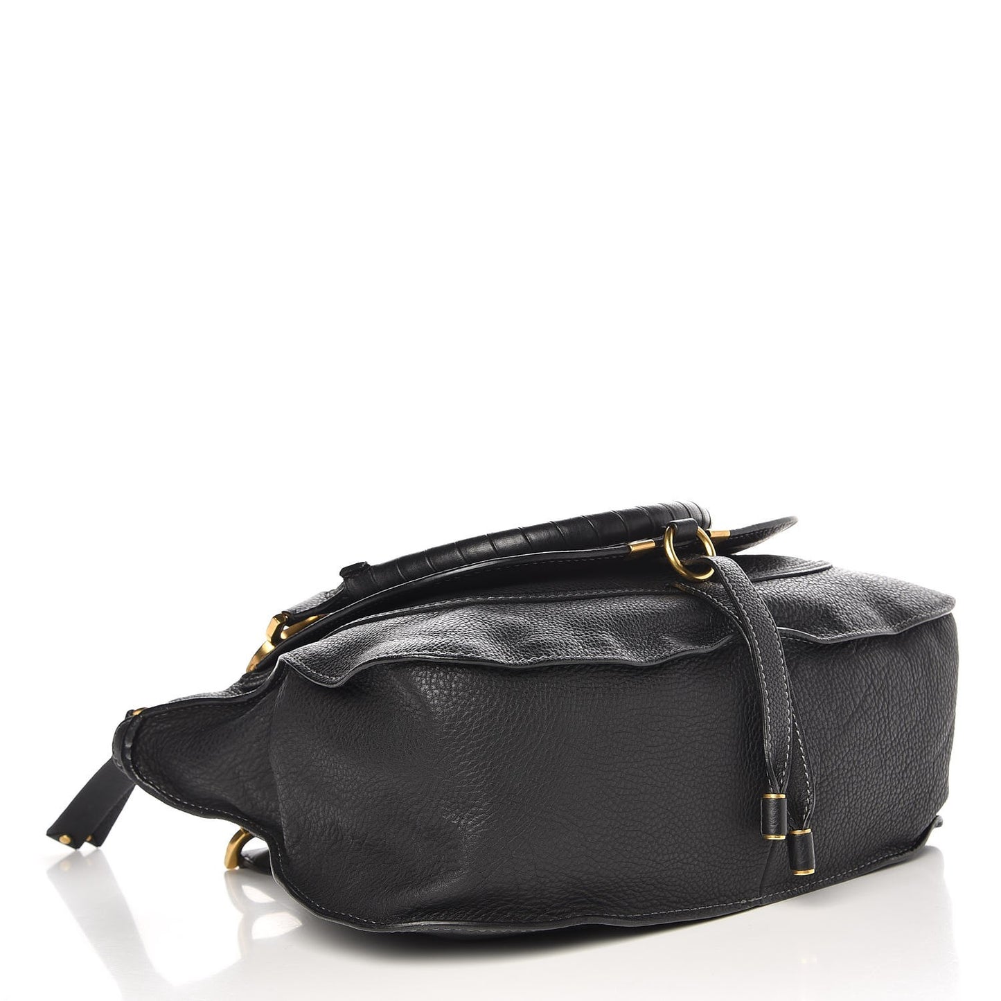 Calfskin Medium Marcie Satchel Black