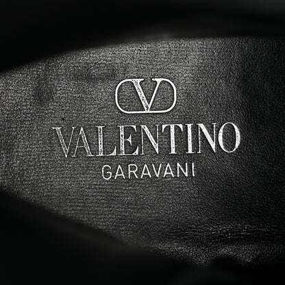 Valentino Garavani Calfskin Rockstud M-Way 50mm Combat Boots  39 Black 8 of 11