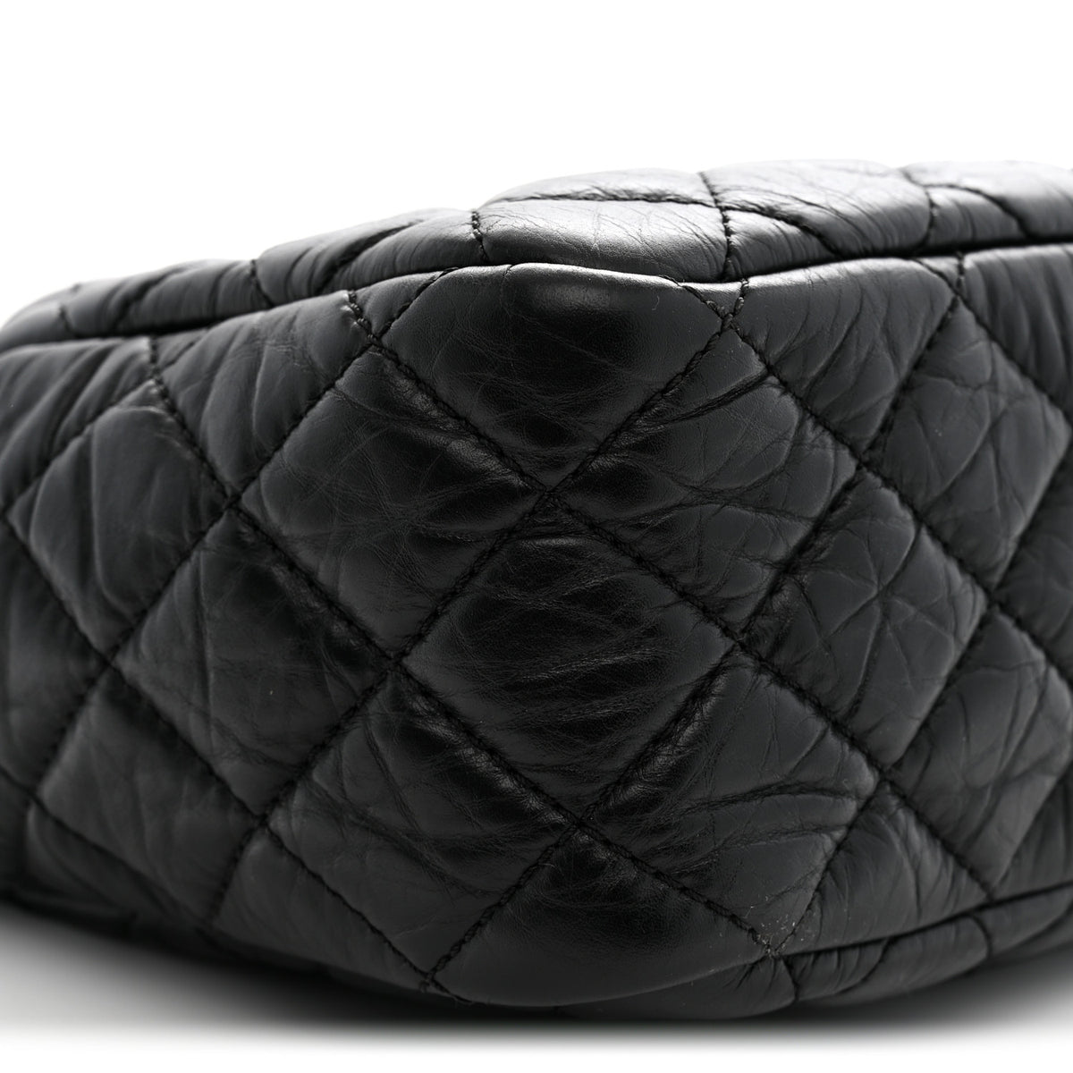Chanel Aged Calfskin Quilted Medium Reissue Camera Case Black 9 of 10