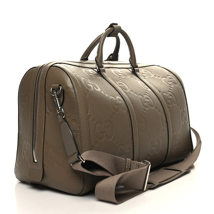 Gucci Piuma Calfskin Jumbo GG Embossed Large Duffle Bag Good Taupe 3 of 12