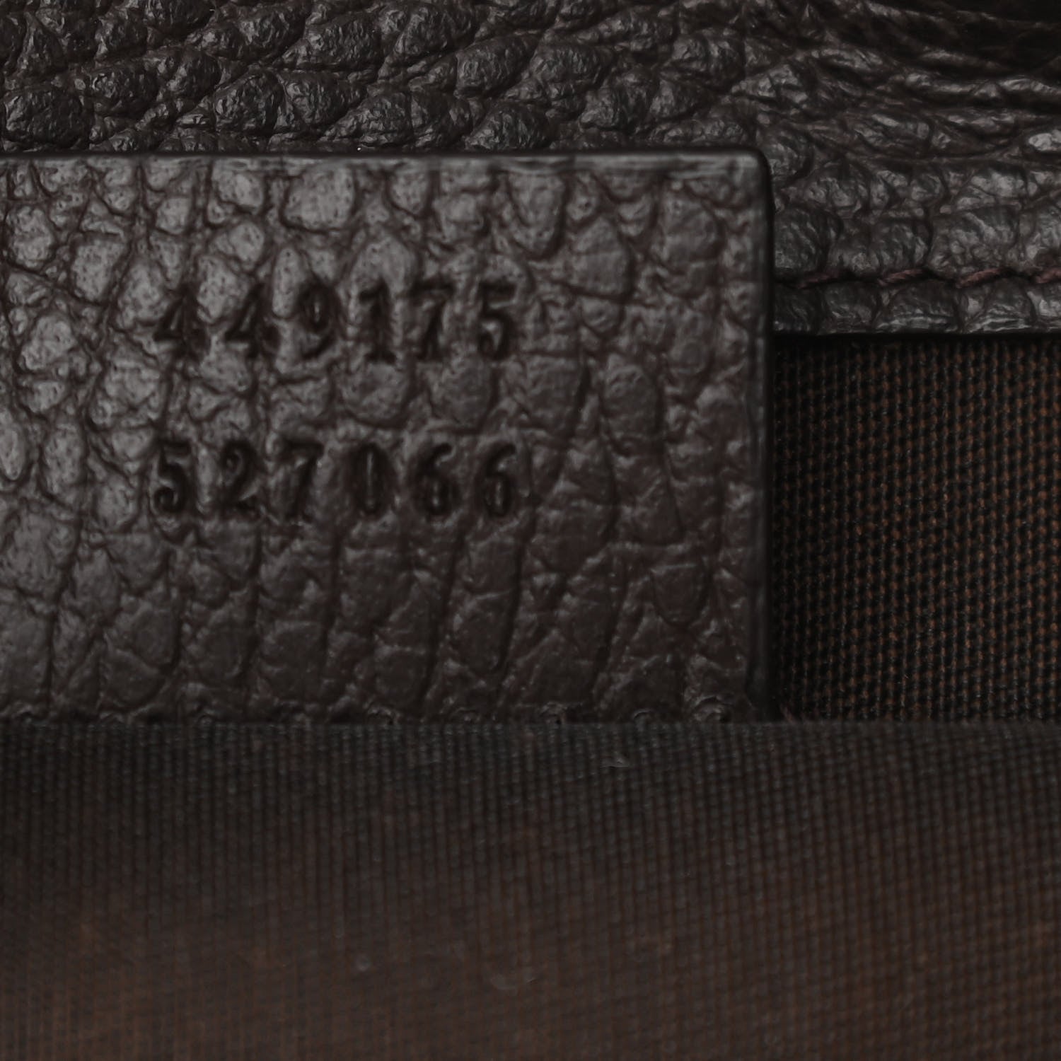 Gucci Monogram Dollar Calfskin O Drawstring Backpack Beige Ebony Testa di Moro Dark Chocolate 7 of 11