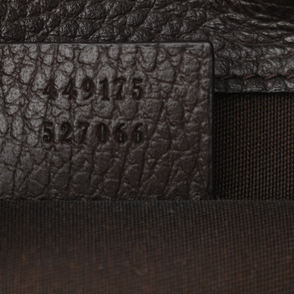 Gucci Monogram Dollar Calfskin O Drawstring Backpack Beige Ebony Testa di Moro Dark Chocolate 7 of 11