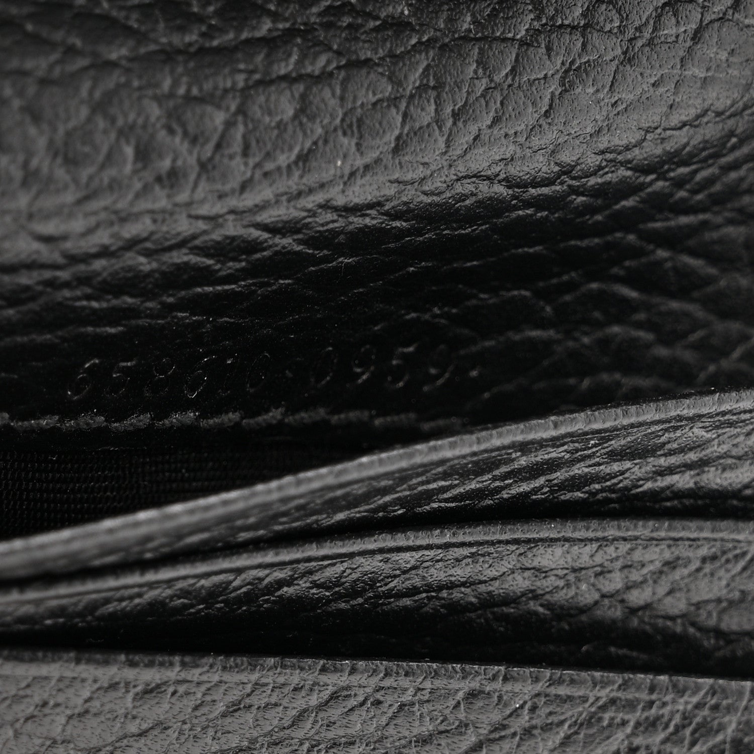 Gucci Dollar Calfskin GG Supreme Monogram GG Marmont Card Case Black Beige Ebony 7 of 7