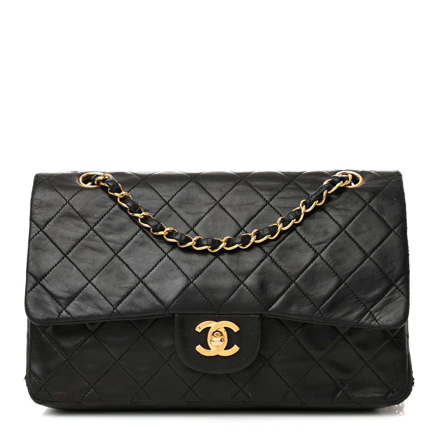 Chanel Lambskin Quilted Medium Double Flap Black 1 of 23