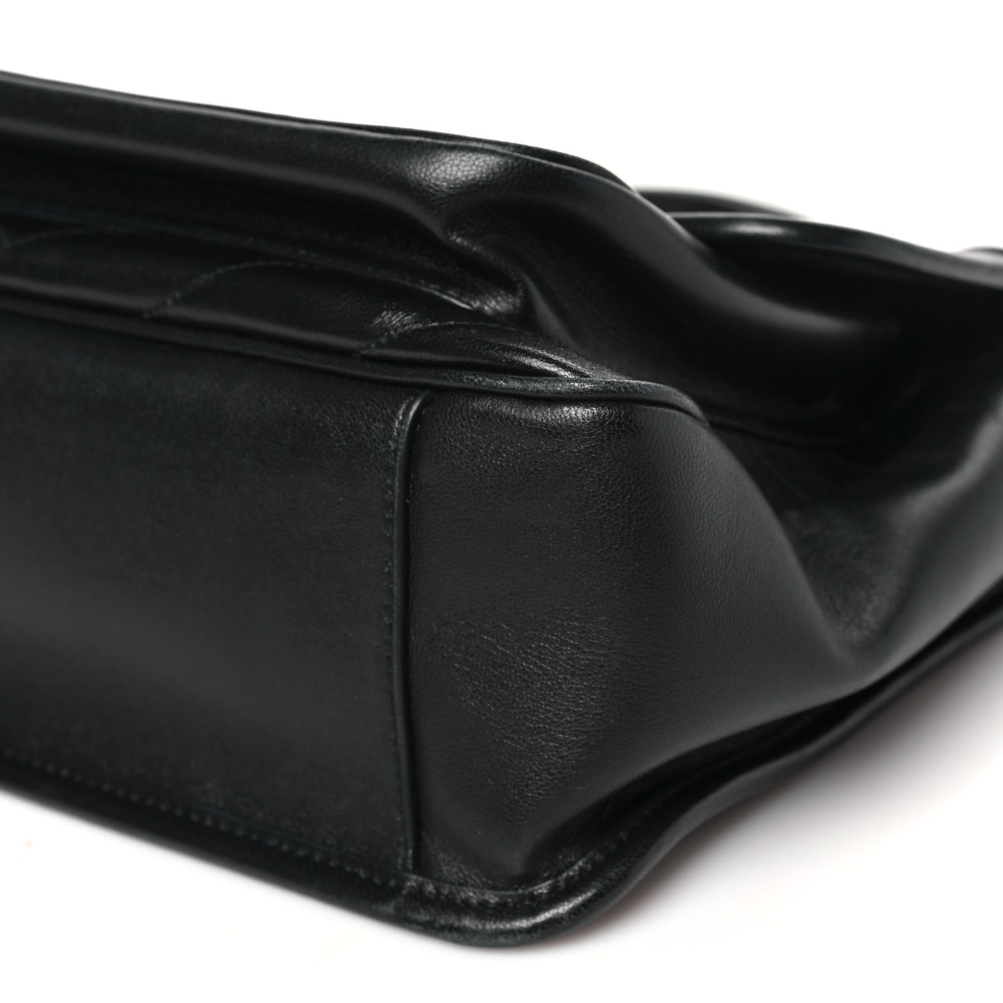 Lambskin Matelasse Monogram Medium Niki Chain Satchel Black