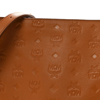 MCM Calfskin Ottomar Monogram Medium Klara Hobo Cognac 7 of 9