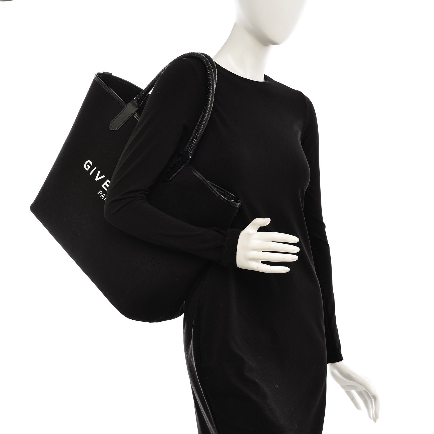 Givenchy Canvas Medium Antigona Logo Tote Black 2 of 5