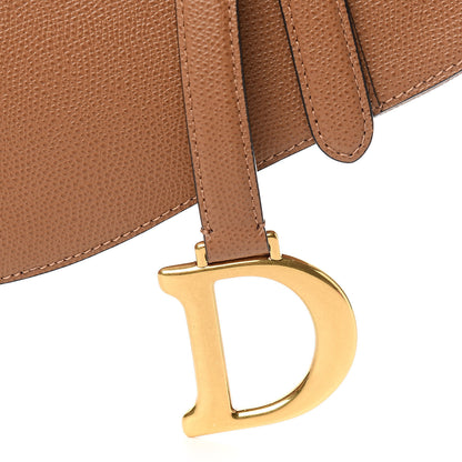 Christian Dior Grained Calfskin Saddle Bag Camello 10 of 11