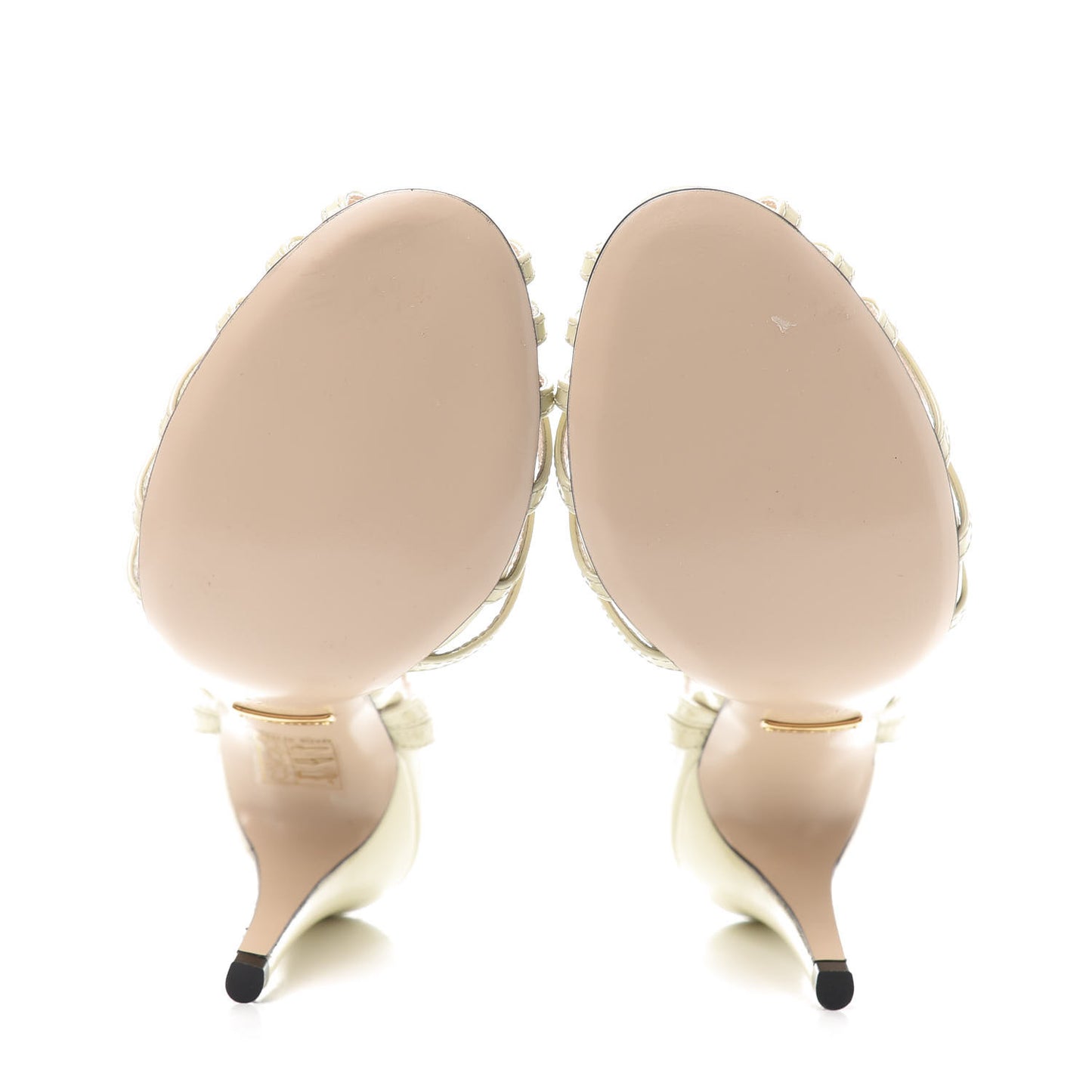 Patent Strappy Sandals 35.5 Vintage White