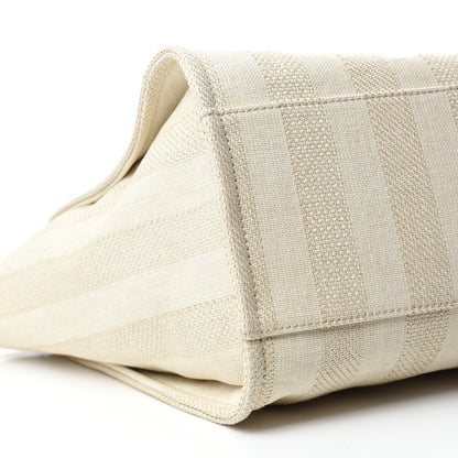 Chanel Mixed Fibers Striped Medium Deauville Tote Beige 6 of 13