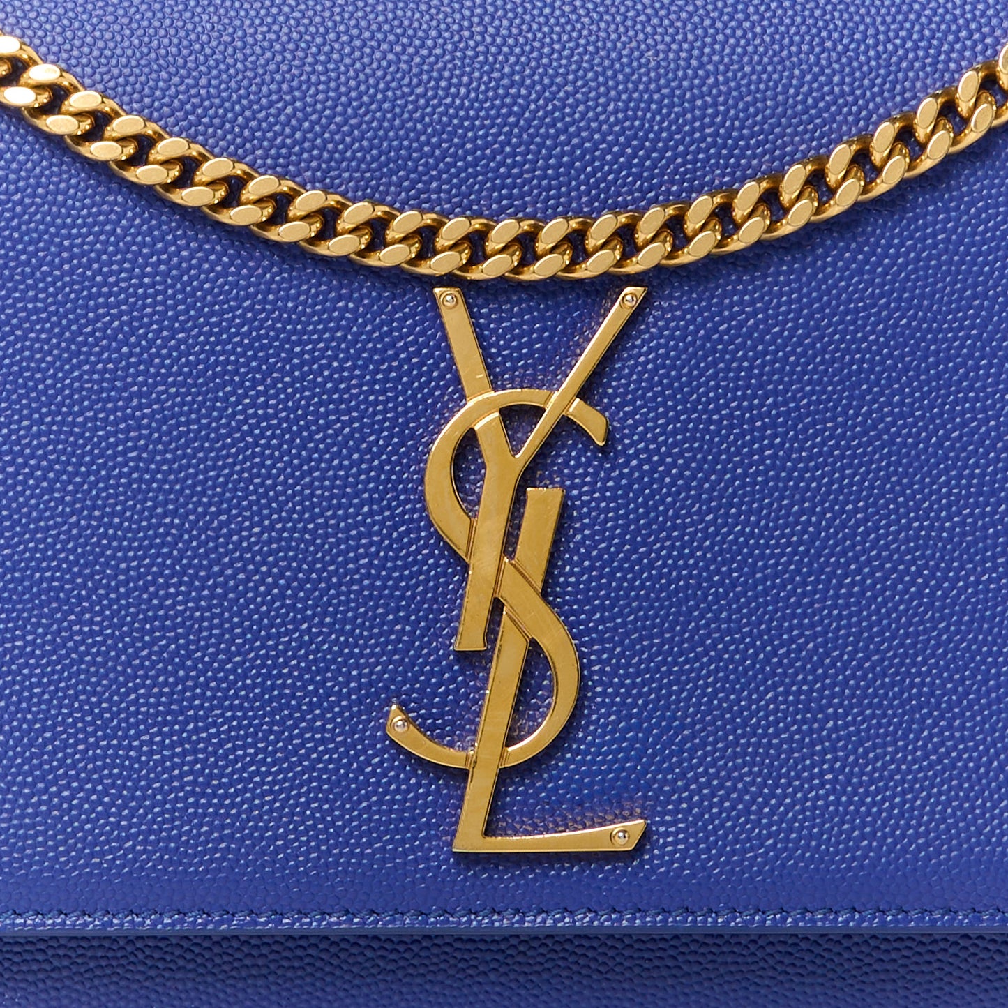 Grain De Poudre Medium Classic Monogram Kate Satchel Flash Blue