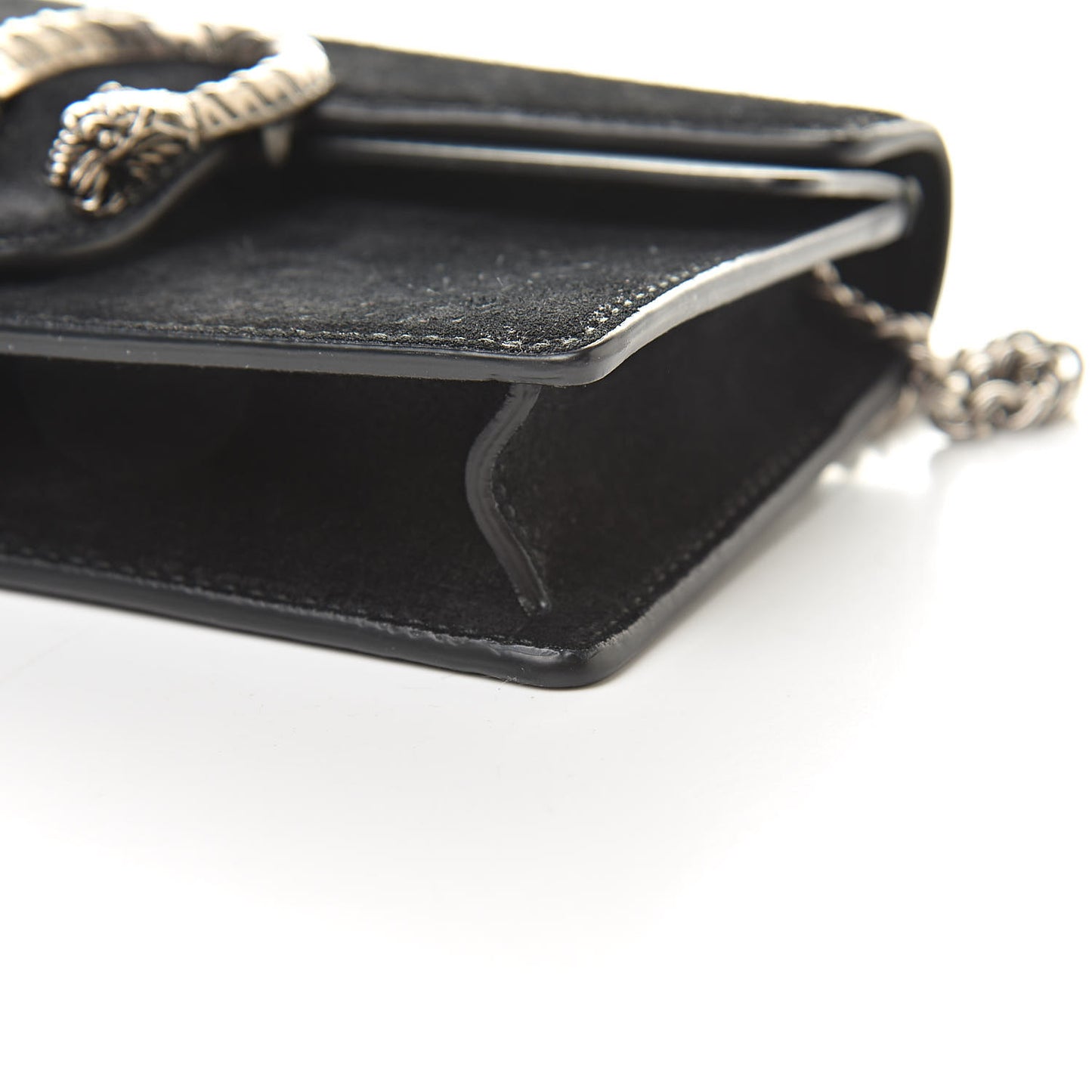 Suede Super Mini Dionysus Shoulder Bag Black