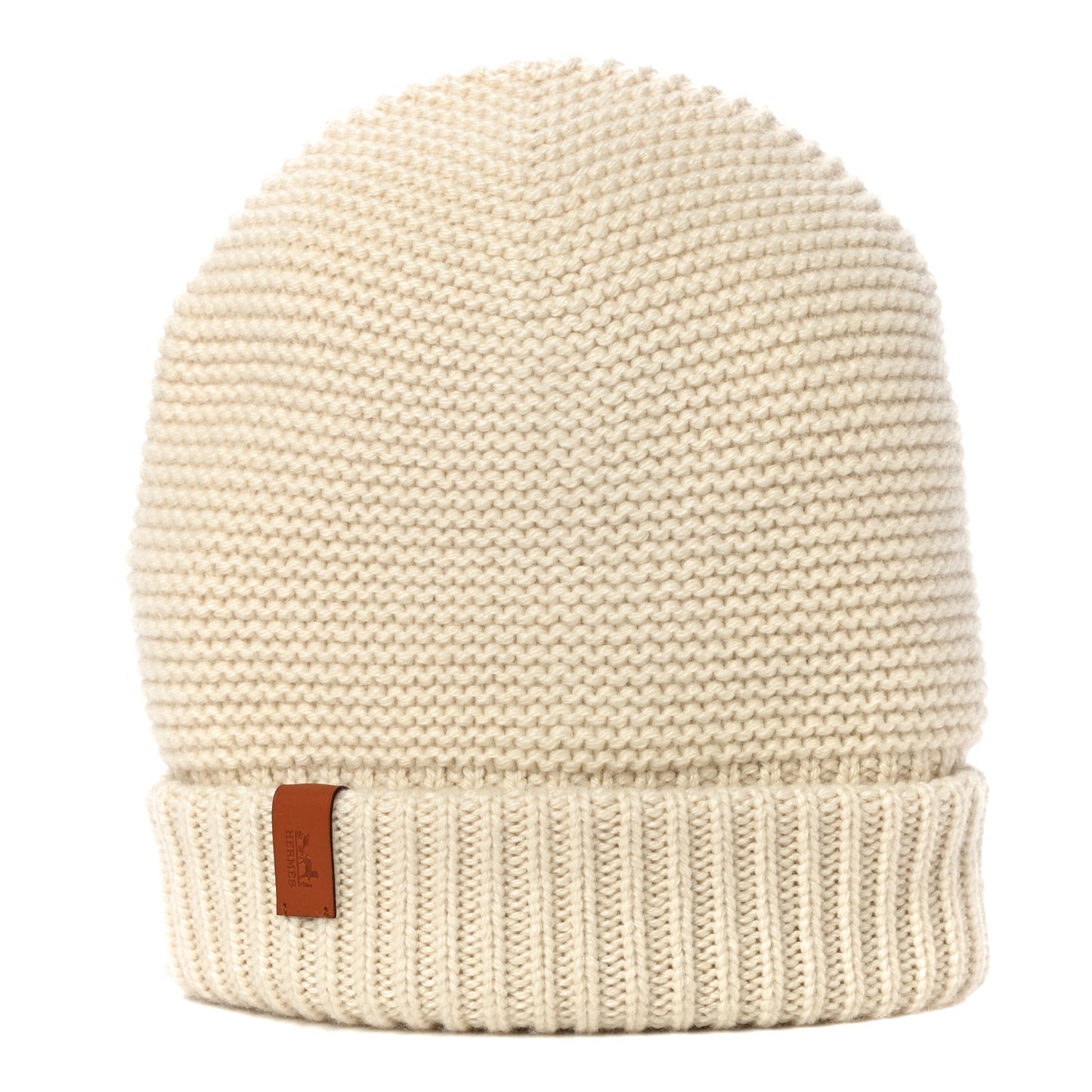 Cashmere Knit Boston Beanie Hat S Blanc Casse