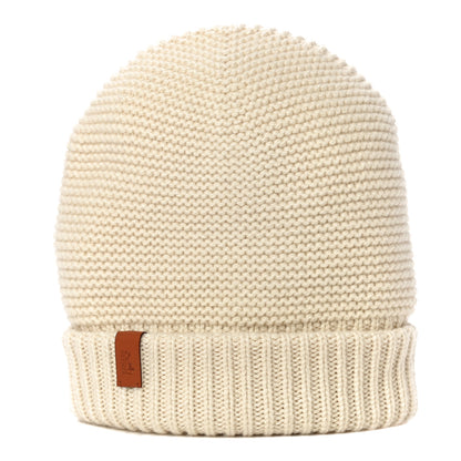 Hermes Cashmere Knit Boston Beanie Hat S Blanc Casse 1 of 7
