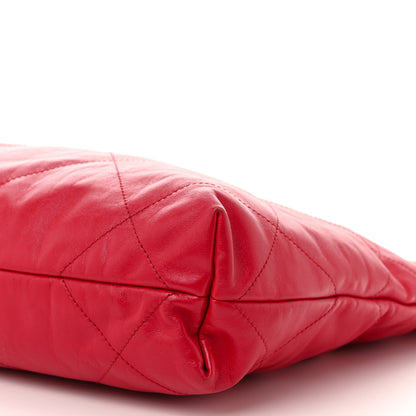 Chanel Shiny Calfskin Quilted Small Chanel 22 Red 11 of 12
