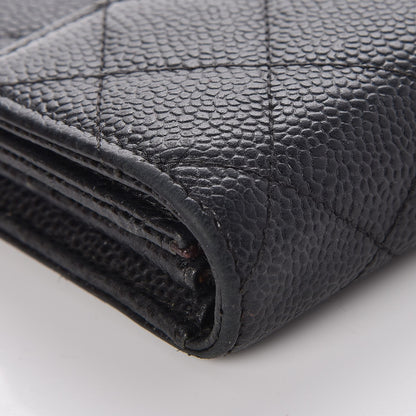 Chanel Caviar Quilted Large Gusset Flap Wallet Black 13 of 16