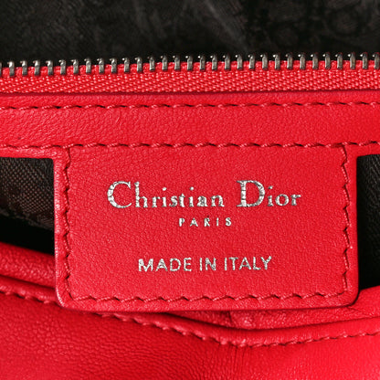 Christian Dior Lambskin Cannage Medium Lady Dior Red 6 of 11